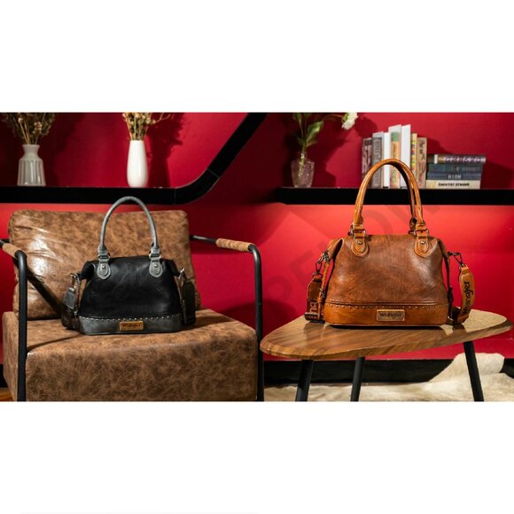 Two-Tone Doctor Bag Top Handle Satchel Barrel Purse Shoulder Bag Classic - Picture 8 of 8